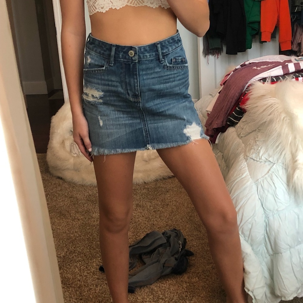 Hollister jean skirt